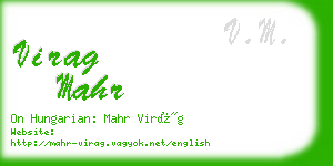 virag mahr business card